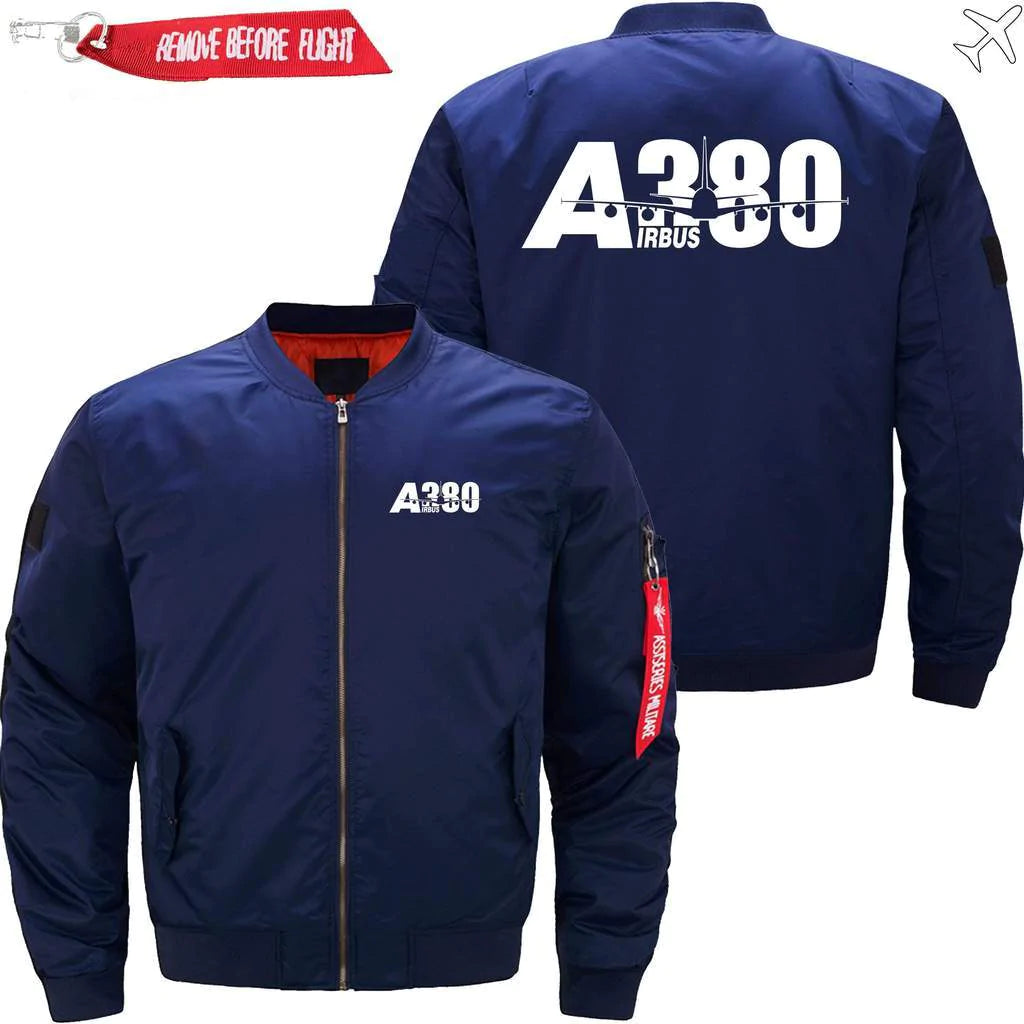 AIRBUS A380 ETET BOMBER JACKET FLIGHT JACKET AVIATOR JACKET