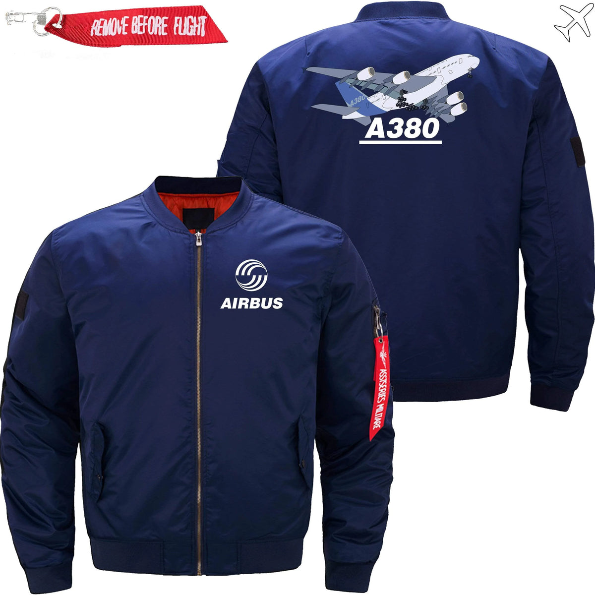 AIRBUS A380 ETET BOMBER JACKET FLIGHT JACKET AVIATOR JACKET