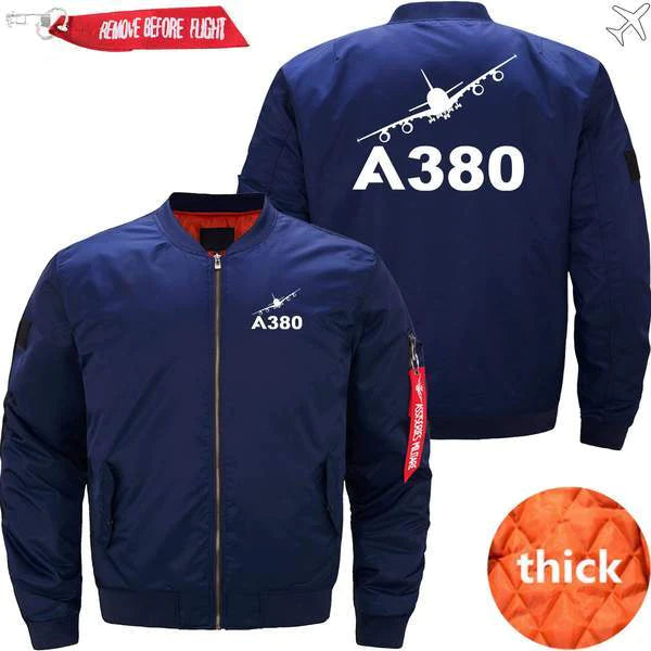 AIRBUS A380 TURNING ETET BOMBER JACKET FLIGHT JACKET AVIATOR JACKET