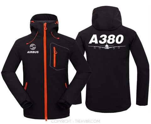 AIRPLANE LOVER Hoodie Jacket Black / S A380