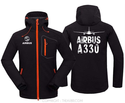 AIRPLANE LOVER Hoodie Jacket Black / S AIRBUS A330