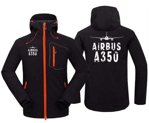 AIRPLANE LOVER Hoodie Jacket Black / S AIRBUS A350