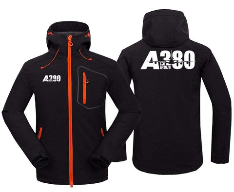 AIRPLANE LOVER Hoodie Jacket Black / S AIRBUS A380