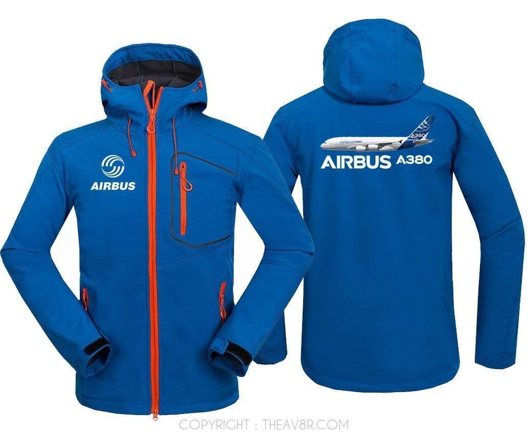 AIRPLANE LOVER Hoodie Jacket Blue / S AIRBUS A3380