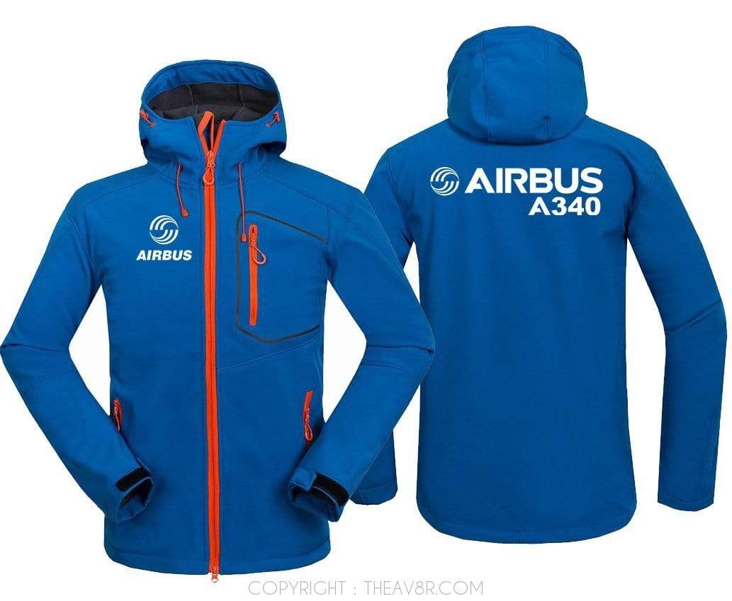 AIRPLANE LOVER Hoodie Jacket Blue / S AIRBUS A340