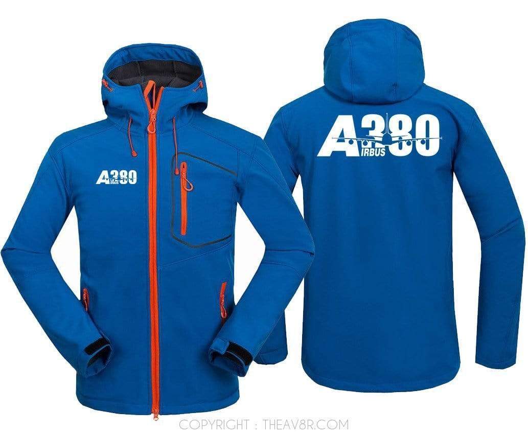 AIRPLANE LOVER Hoodie Jacket Blue / S AIRBUS A380