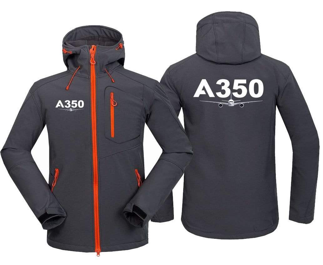 AIRPLANE LOVER Hoodie Jacket Dark Gray / S A 350