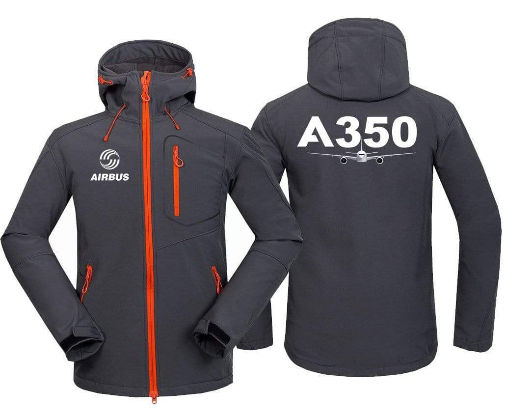 AIRPLANE LOVER Hoodie Jacket Dark Gray / S A 350