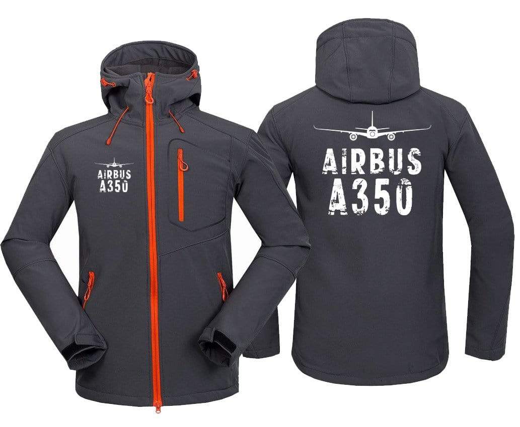 AIRPLANE LOVER Hoodie Jacket Dark Gray / S AIRBUS A350