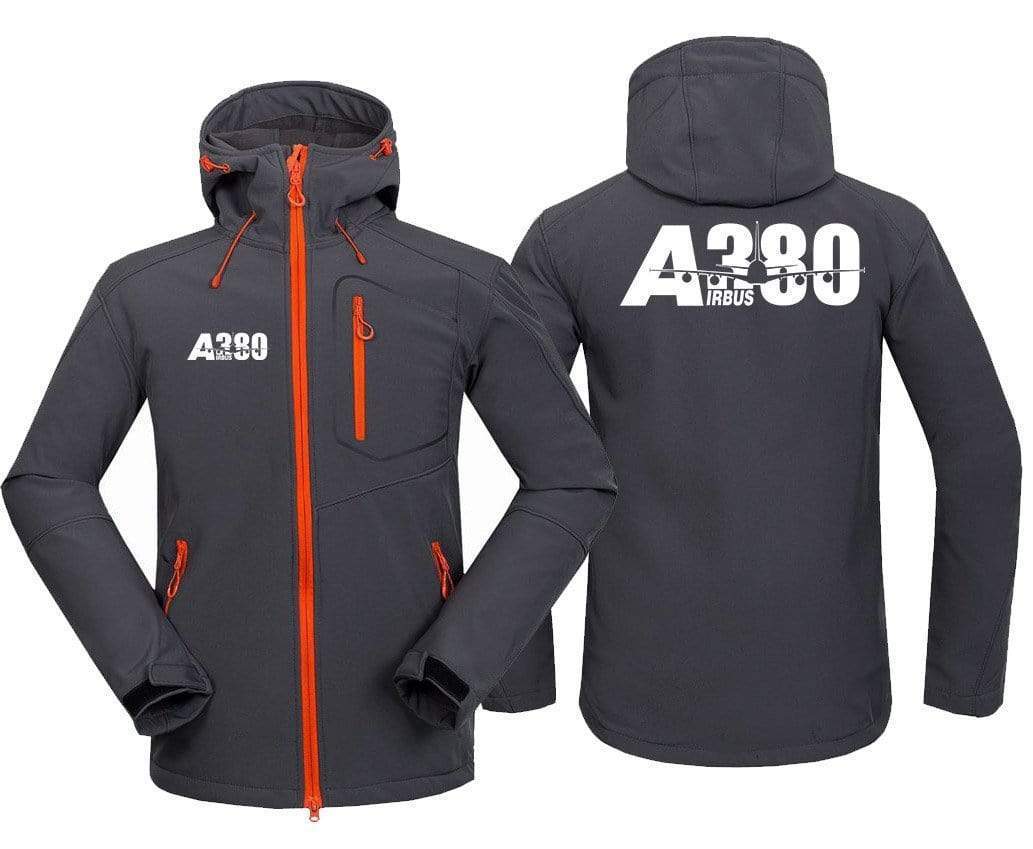 AIRPLANE LOVER Hoodie Jacket Dark Gray / S AIRBUS A380