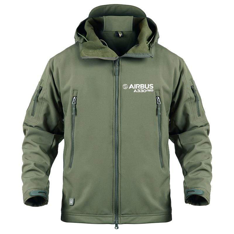 AIRPLANE LOVER Military Fleece Army Green / S Airbus A330 neo