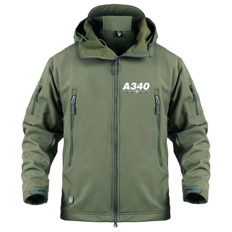 AIRPLANE LOVER Military Fleece Army Green / S Airbus A340