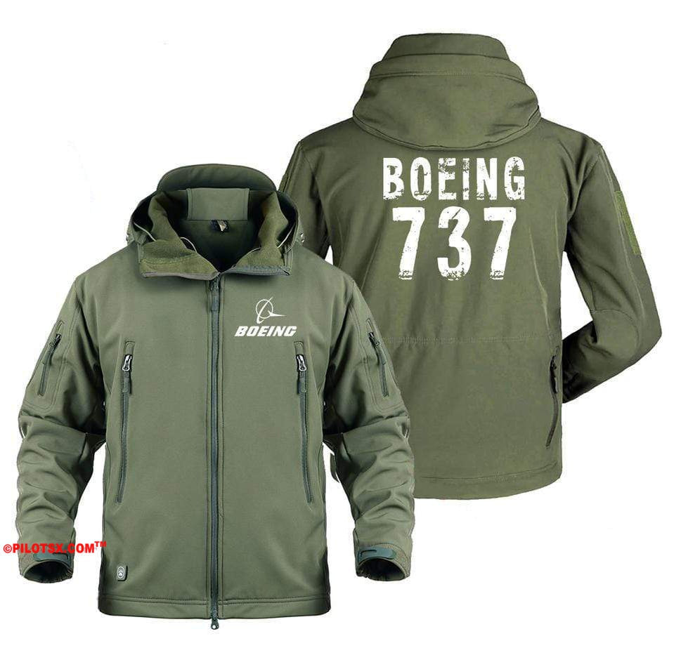 AIRPLANE LOVER Military Fleece Army Green / S Boeing 737