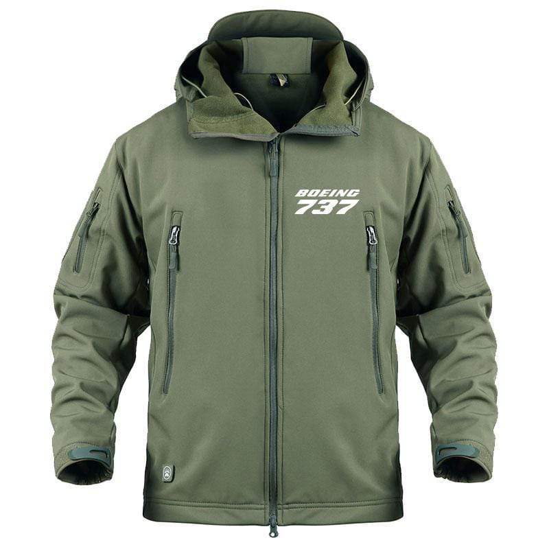 AIRPLANE LOVER Military Fleece Army Green / S Boeing 737 Jacket