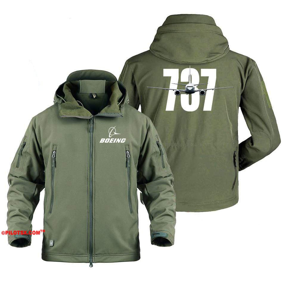 AIRPLANE LOVER Military Fleece Army Green / S Boeing 737 Shadow Jacket