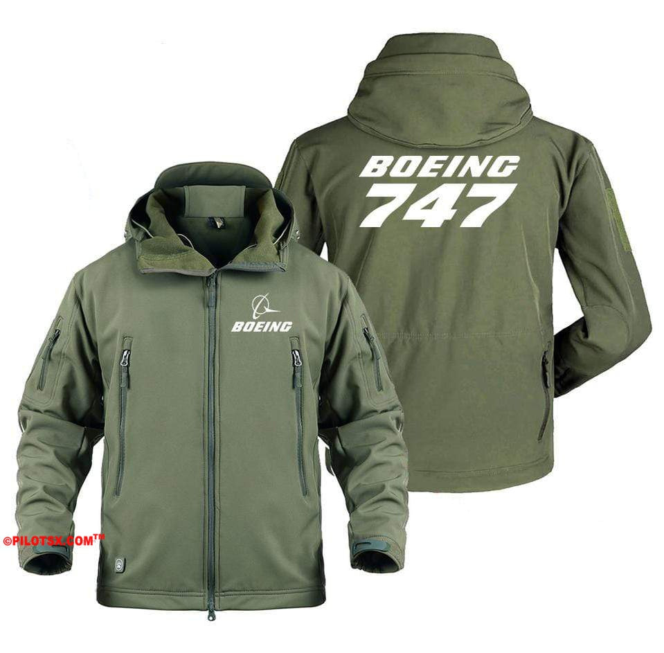 AIRPLANE LOVER Military Fleece Army Green / S Boeing 747