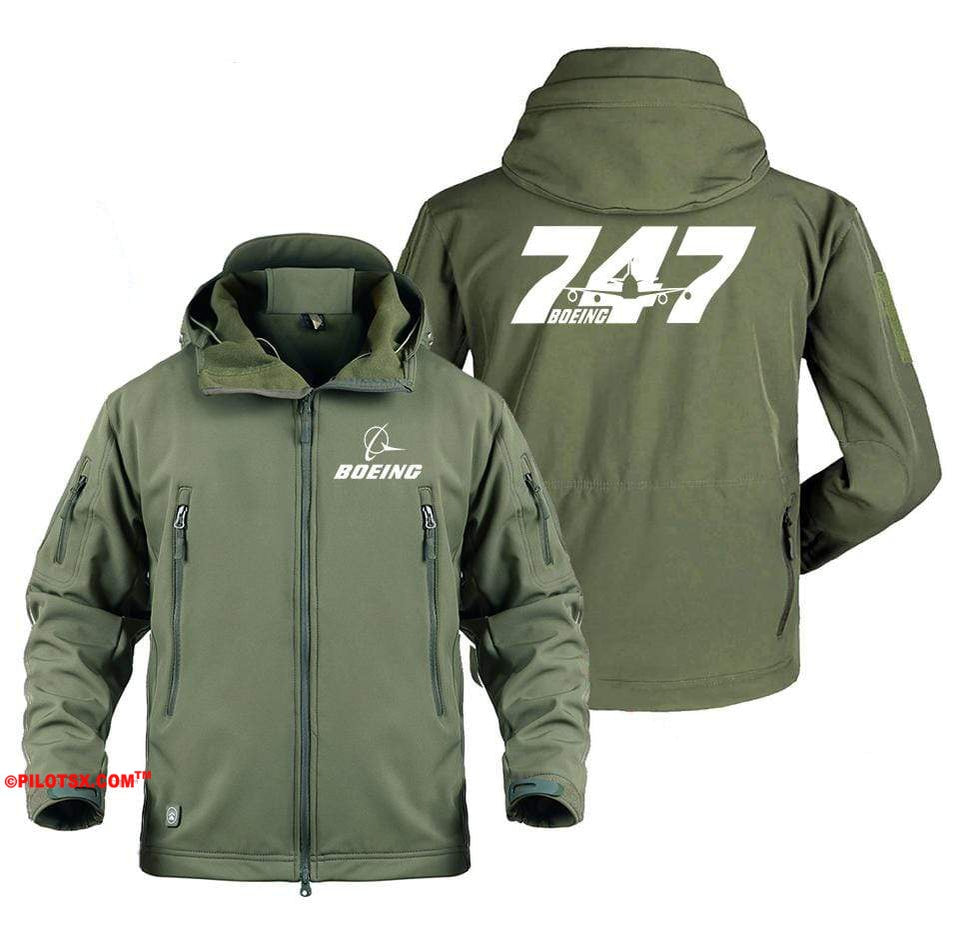 AIRPLANE LOVER Military Fleece Army Green / S Boeing 747