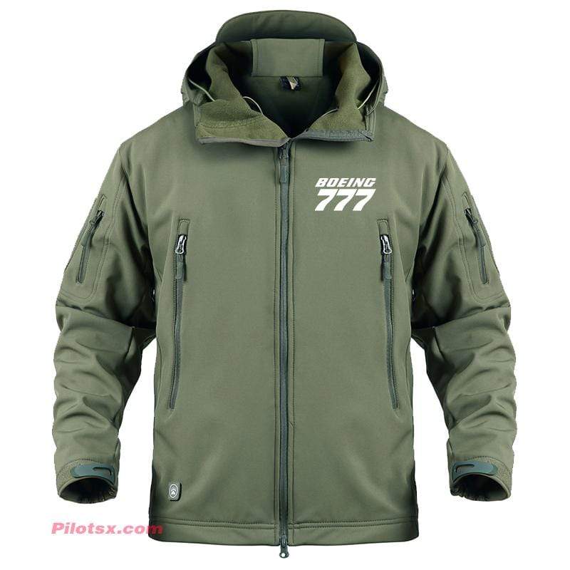 AIRPLANE LOVER Military Fleece Army Green / S Boeing 777