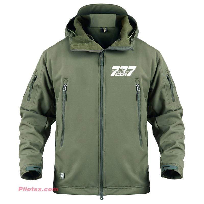 AIRPLANE LOVER Military Fleece Army Green / S Boeing 777