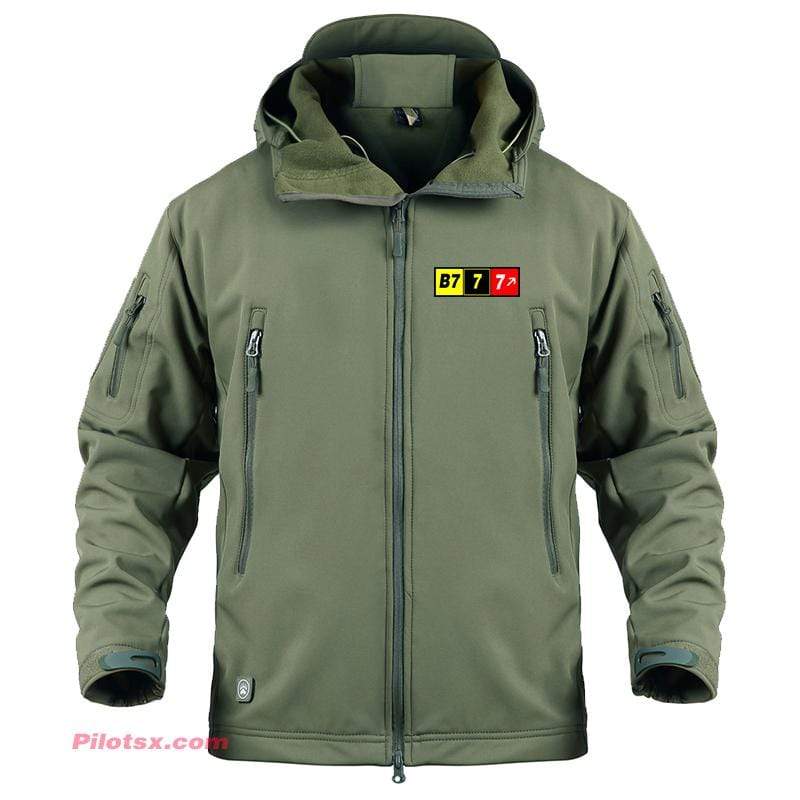 AIRPLANE LOVER Military Fleece Army Green / S Boeing 777