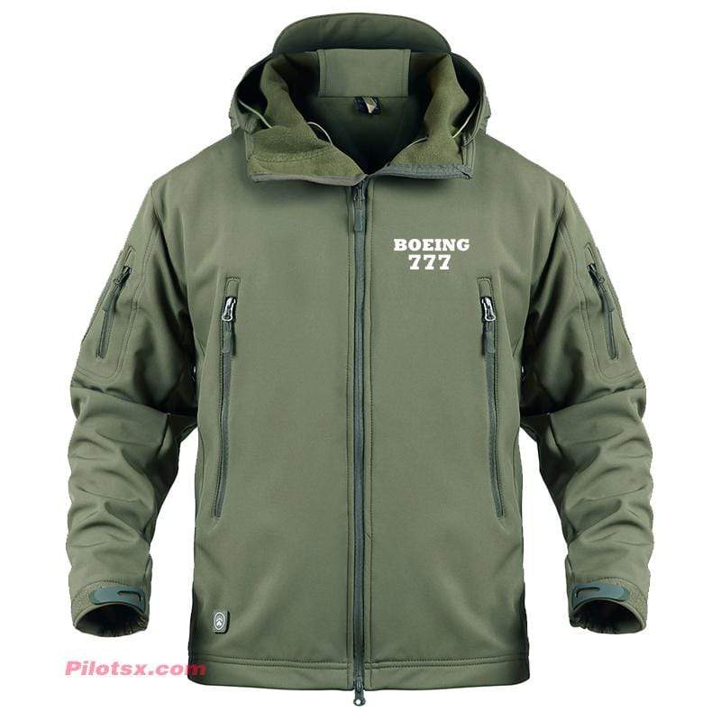 AIRPLANE LOVER Military Fleece Army Green / S Boeing 777