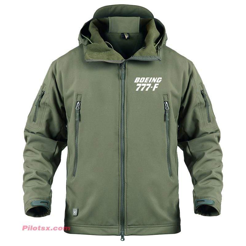 AIRPLANE LOVER Military Fleece Army Green / S Boeing 777-F