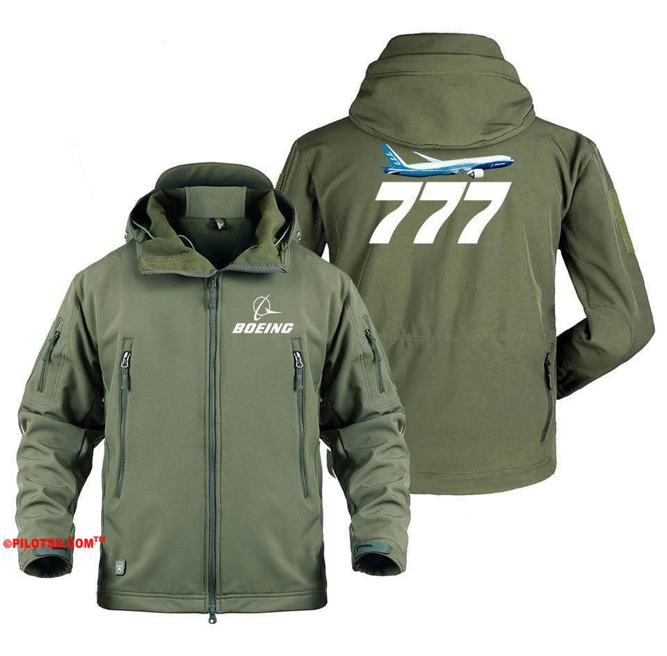 AIRPLANE LOVER Military Fleece Army Green / S Boeing 777 Flying