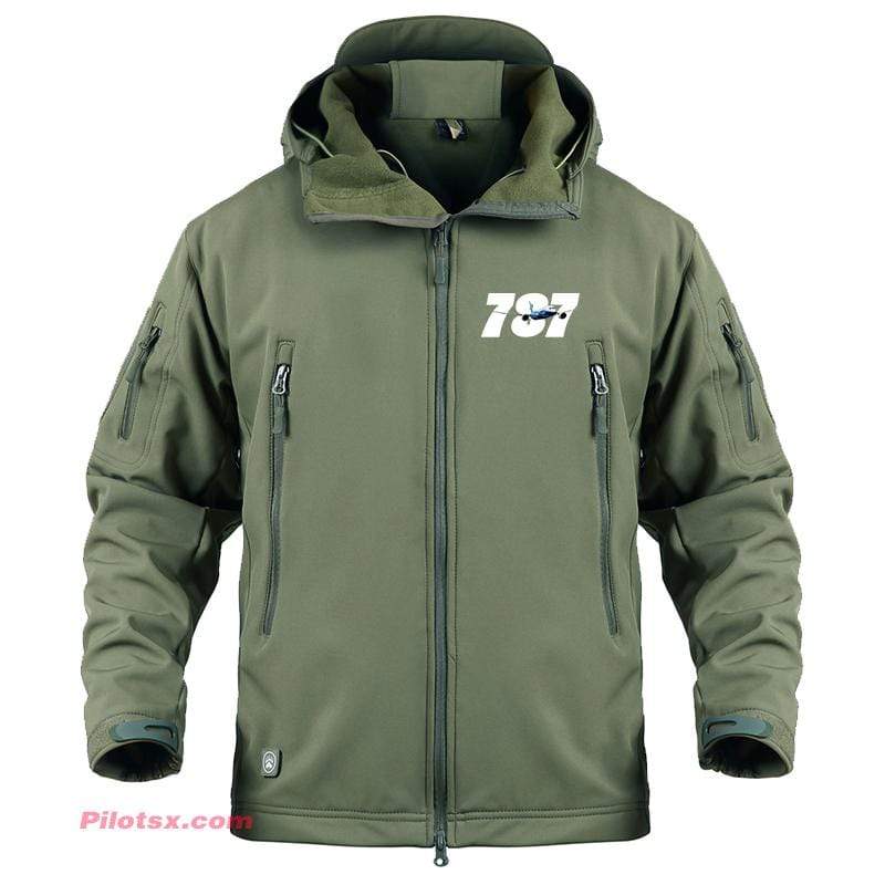 AIRPLANE LOVER Military Fleece Army Green / S Boeing 787