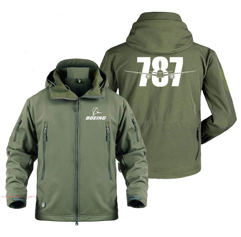 AIRPLANE LOVER Military Fleece Army Green / S Boeing 787