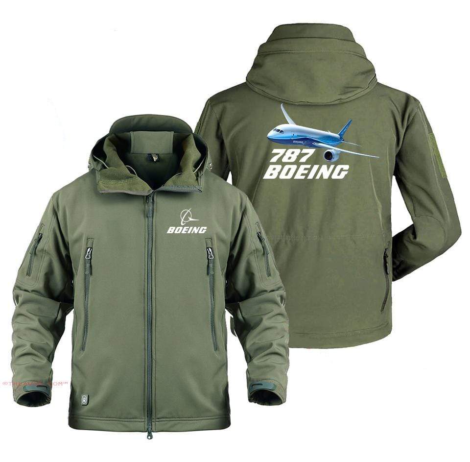 AIRPLANE LOVER Military Fleece Army Green / S Boeing 787