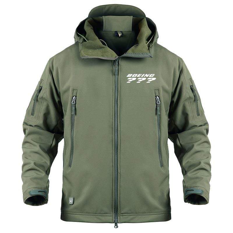 AIRPLANE LOVER Military Fleece Army Green / S Boeing Custom Model Jacket