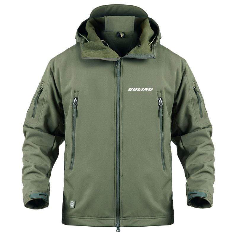 AIRPLANE LOVER Military Fleece Army Green / S Boeing- Jacket