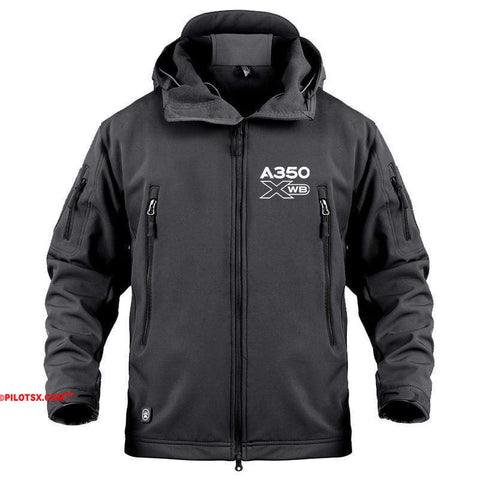 AIRPLANE LOVER Military Fleece Black / S Airbus A350 XBW