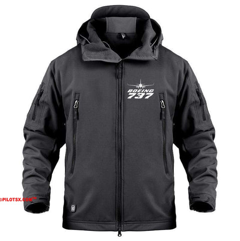 AIRPLANE LOVER Military Fleece Black / S Boeing 737