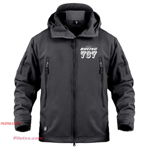 AIRPLANE LOVER Military Fleece Black / S Boeing 737