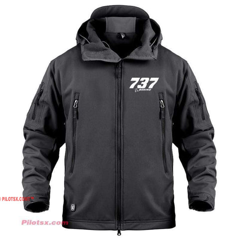 AIRPLANE LOVER Military Fleece Black / S Boeing 737