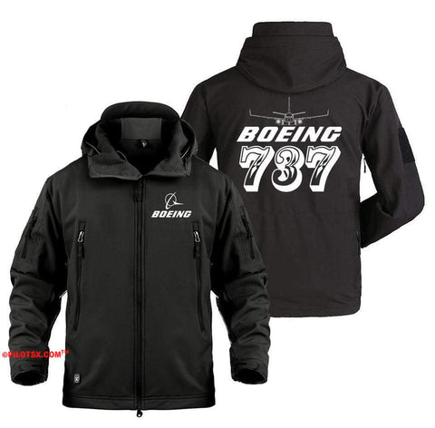 AIRPLANE LOVER Military Fleece Black / S Boeing 737