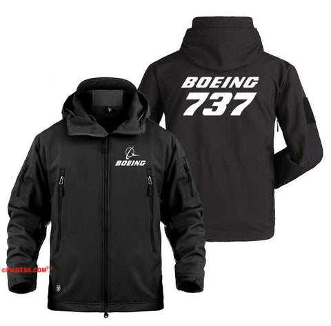 AIRPLANE LOVER Military Fleece Black / S Boeing 737