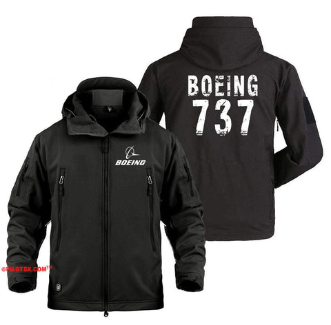 AIRPLANE LOVER Military Fleece Black / S Boeing 737