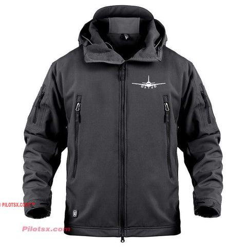 AIRPLANE LOVER Military Fleece Black / S Boeing 737 Aircraft