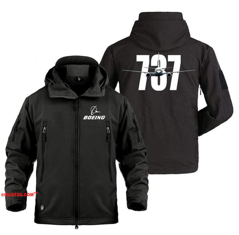 AIRPLANE LOVER Military Fleece Black / S Boeing 737 Shadow Jacket