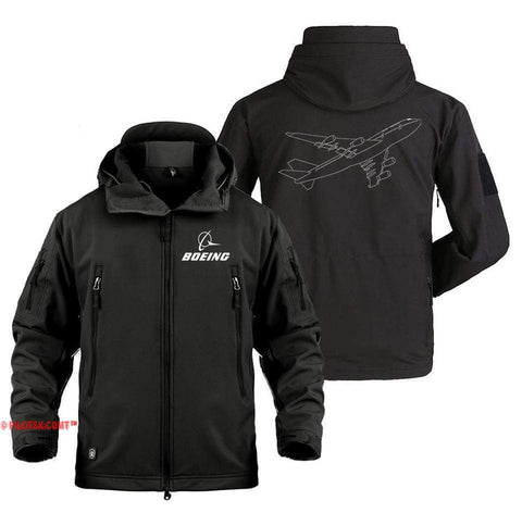 AIRPLANE LOVER Military Fleece Black / S Boeing 747