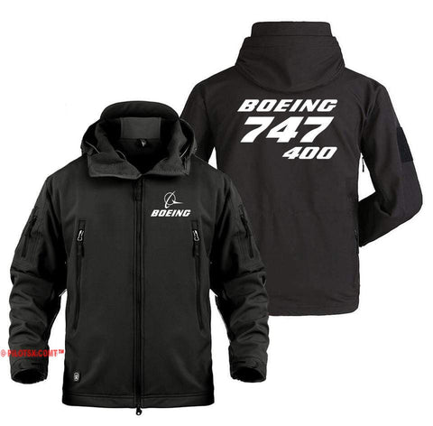 AIRPLANE LOVER Military Fleece Black / S Boeing 747-400