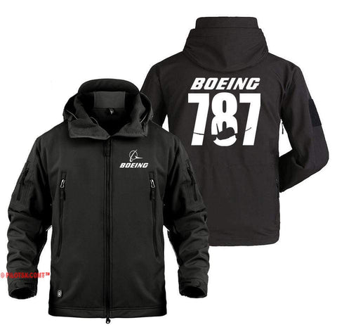 AIRPLANE LOVER Military Fleece Black / S Boeing 787