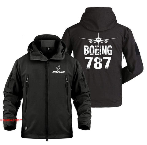 AIRPLANE LOVER Military Fleece Black / S Boeing 787