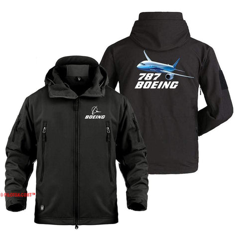 AIRPLANE LOVER Military Fleece Black / S Boeing 787