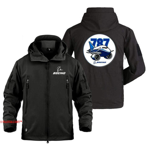 AIRPLANE LOVER Military Fleece Black / S Boeing 787