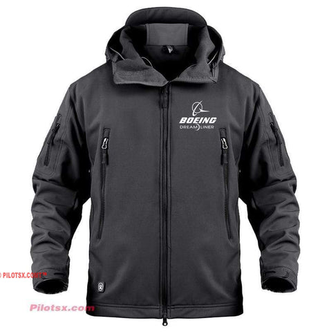 AIRPLANE LOVER Military Fleece Black / S Boeing 787 Dreamliner