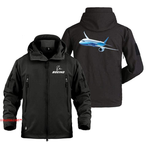 AIRPLANE LOVER Military Fleece Black / S Boeing 787 Flying