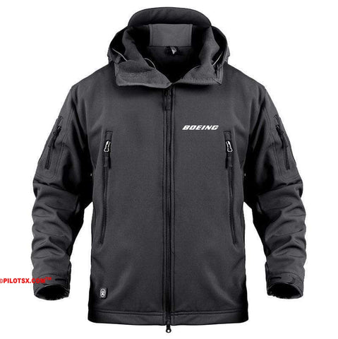 AIRPLANE LOVER Military Fleece Black / S Boeing- Jacket